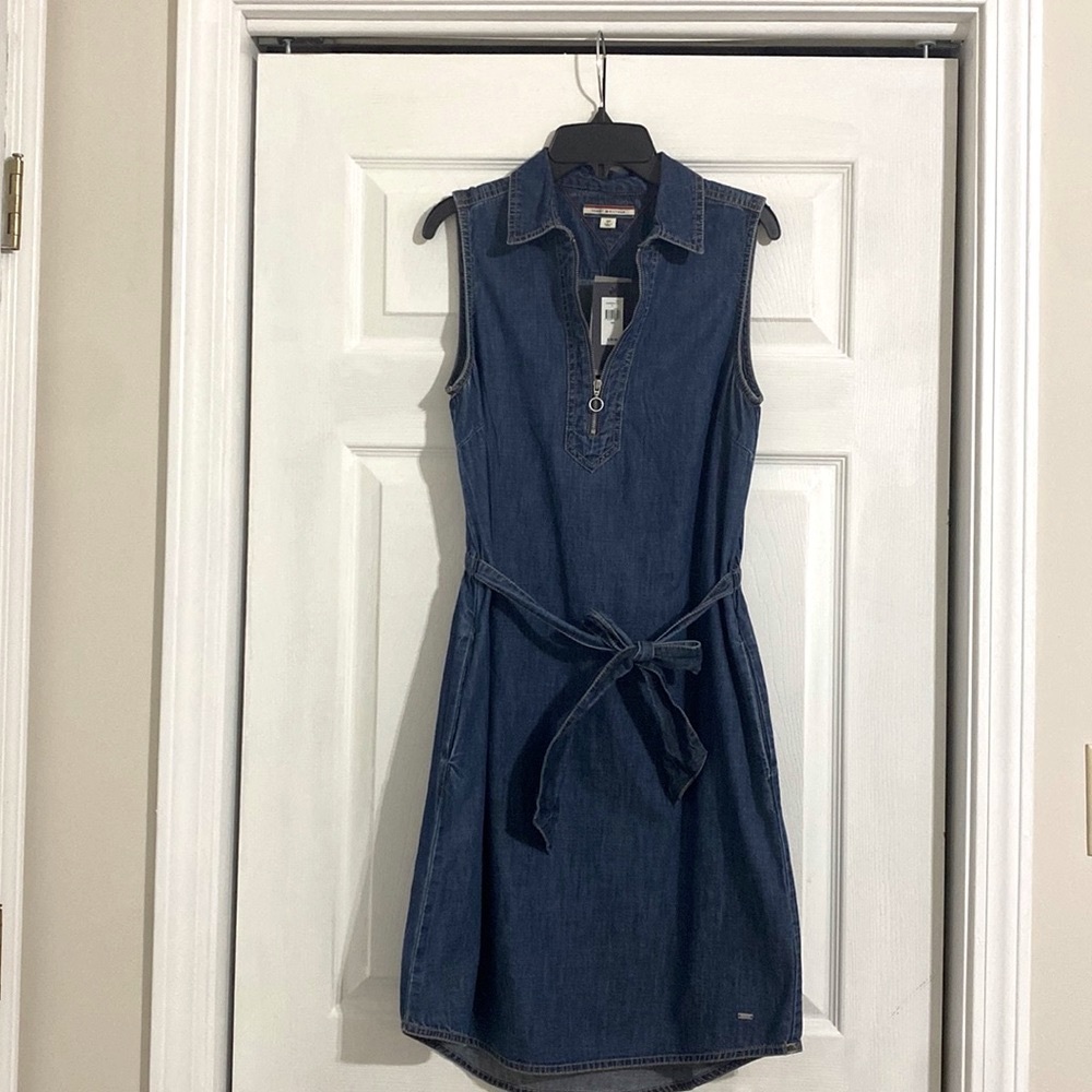 NWT Tommy Hilfiger Denim Dress 1/4 Zipper